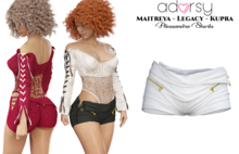 adorsy - Alessandra Shorts White - Maitreya/Legacy/Kupra