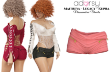 adorsy - Alessandra Shorts Coral - Maitreya/Legacy/Kupra