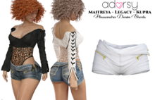 adorsy - Alessandra Denim Shorts White - Maitreya/Legacy/Kupra