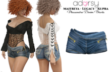 adorsy - Alessandra Denim Shorts Dark Blue - Maitreya/Legacy/Kupra