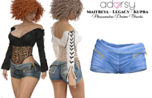 adorsy - Alessandra Denim Shorts Cornflower - Maitreya/Legacy/Kupra