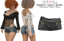 adorsy - Alessandra Denim Shorts Black - Maitreya/Legacy/Kupra