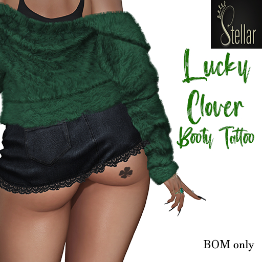 [Stellar] Lucky Clover Booty Tattoo (BOM for St. Patrick's Day!)