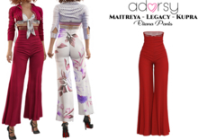 adorsy - Eliana Pants Deep Red - Maitreya/Legacy/Petite/Kupra