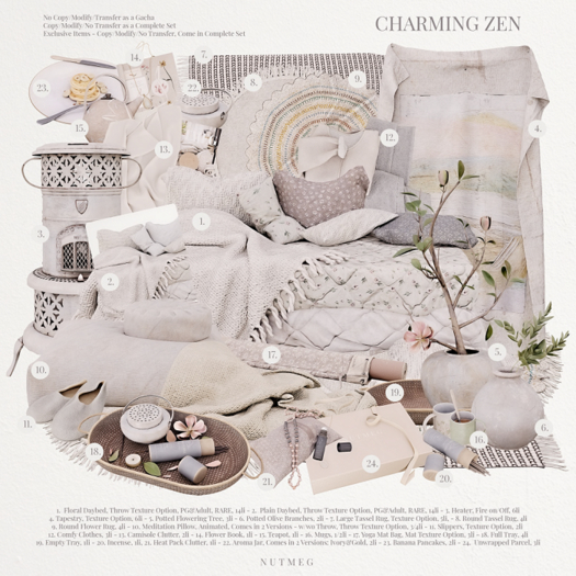 7. Nutmeg. Charming Zen Large Tassel Rug