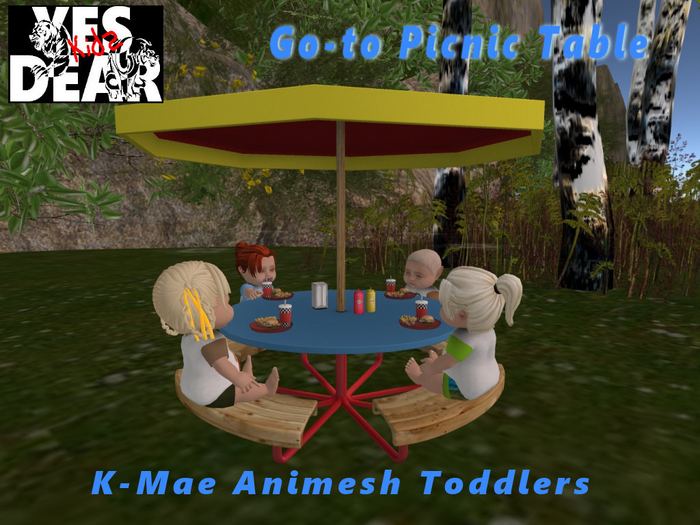 YES DEAR KID's Go-to Picnic Table 