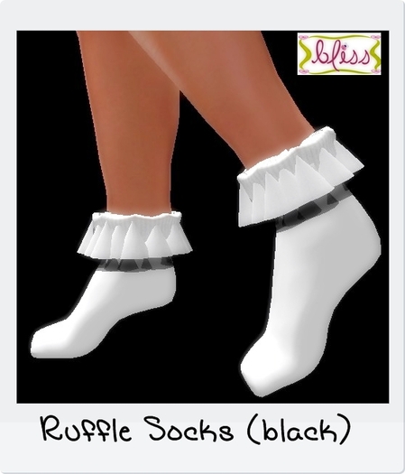 Bliss *Ruffle Socks* (black) 