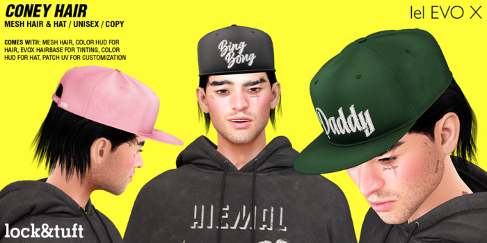 lock&tuft / coney hair [b&w]