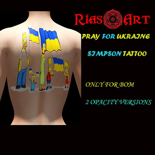 [RiasArt]-pray for ukraine simpson tattoo