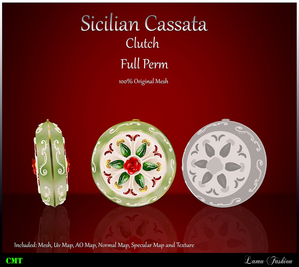 -Lamu Fashion-Clutch Sicilian Cassata FULL PERM