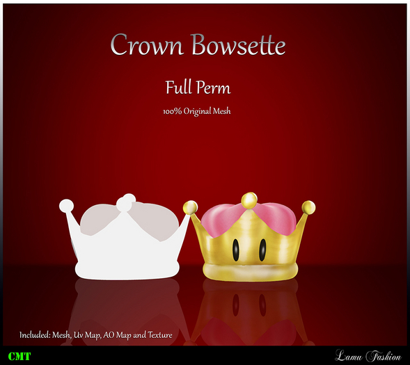 -Lamu Fashion-Crown Bowsette Full Perm