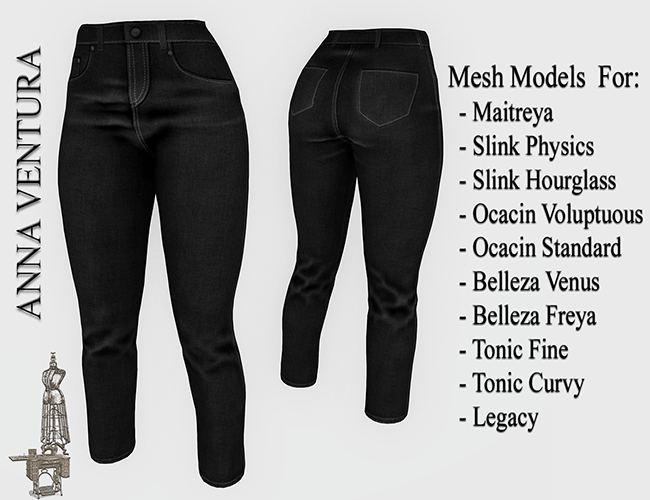 A.V _ Straight Boot Cut Denim Pants_03_Maitreya, Belleza, Slink, Voluptuous, Ocacin, Tonic, Classic