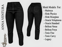 A.V _ Straight Boot Cut Denim Pants_03_Maitreya, Belleza, Slink, Voluptuous, Ocacin, Tonic, Classic