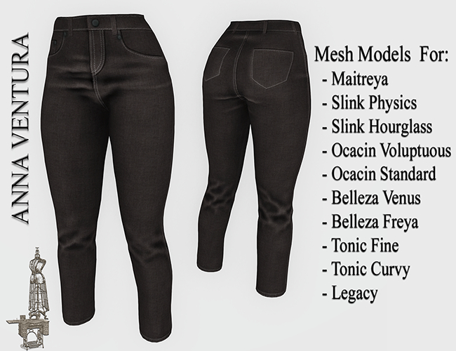 A.V _ Straight Boot Cut Denim Pants_05_Maitreya, Belleza, Slink, Voluptuous, Ocacin, Tonic, Classic
