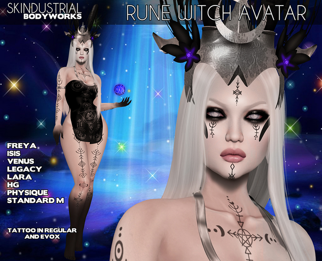 SKBW Rune Witch Tattoos