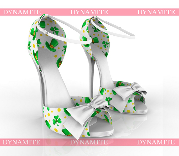 White St Patricks Heels