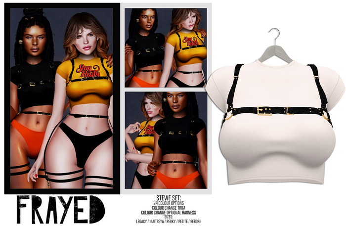 Frayed - Stevie Top - White