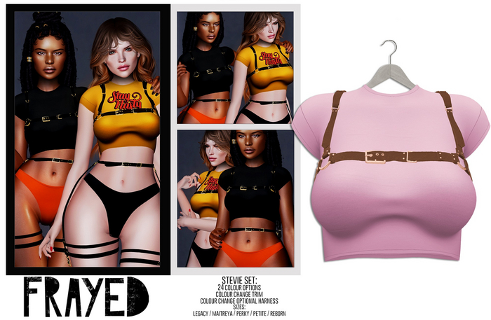 Frayed - Stevie Top - Pink