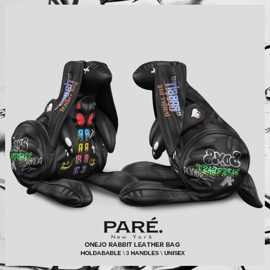 Pare.Onejo Rabbit Leather Bag - Onyx Graphic