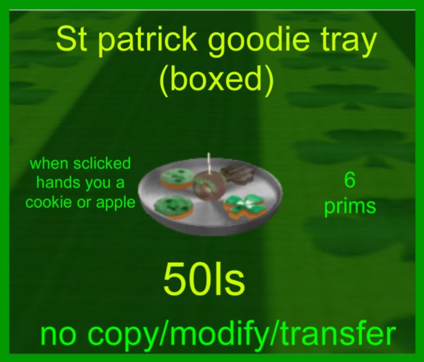st patrick goodie tray(boxed)