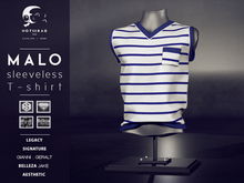 not so bad . mesh . MALO sleeveless T-shirt . white striped
