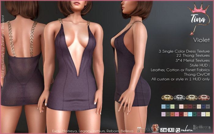 -:ZK:- Tina Dress Violet