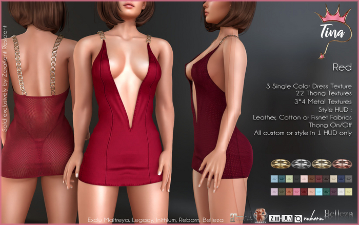 -:ZK:- Tina Dress Red