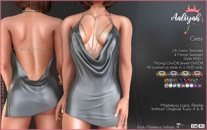 -:ZK:- Aaliyah Dress Grey