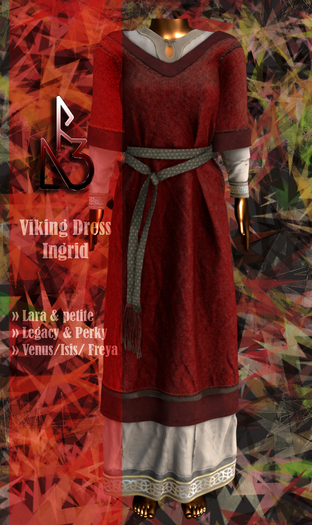 //R3D// Viking Dress Ingrid - Red