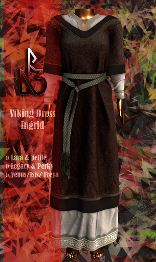 //R3D// Viking Dress Ingrid - Brown