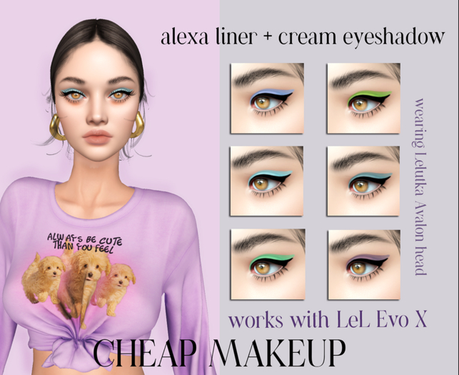 Cheap Makeup - Alexa liner + cream eyeshadows