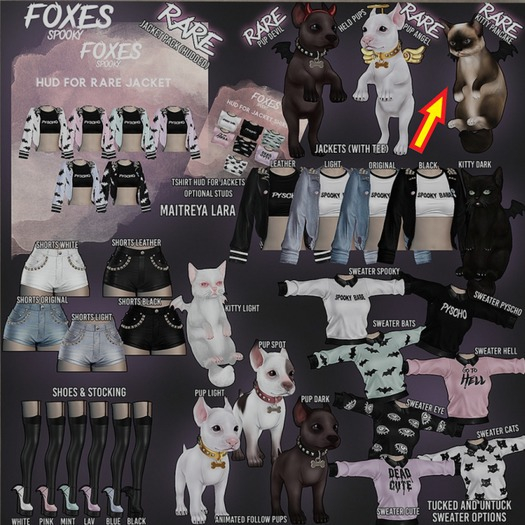 Foxes - Spooky - Kitty - Pancake RARE