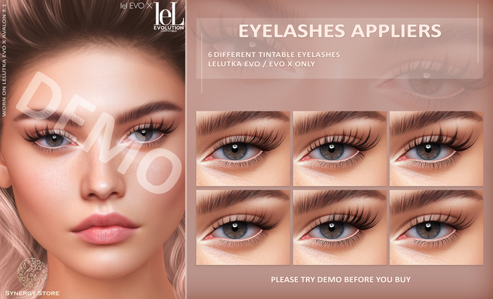 DEMO / Synergy / Eyelashes Wispy 02 LELUTKA EVO/EVO X