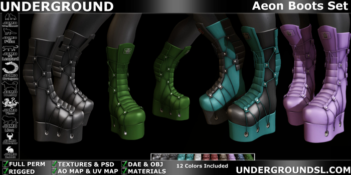 (UG) - Aeon Boots Furry Set