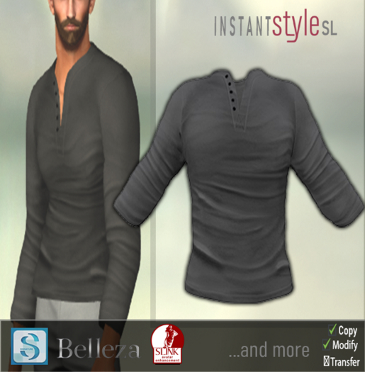 InSty Mens- Grey- Cool shirt