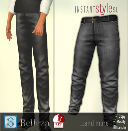 InSty Mens- Black- Jeans