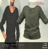 InSty Mens- Dark Grey- Long Sleeve w/Tags