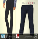 InSty Mens- Navy- Chino Pants