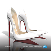 [Gos] Catherine Zipped Pumps - White