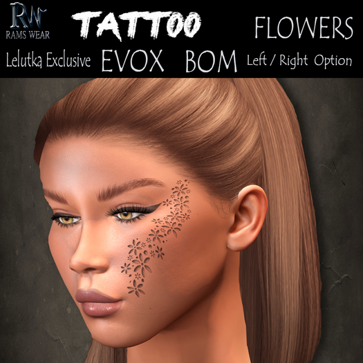 RAMS WEAR.Tattoo -Face-Flowers -EVOX