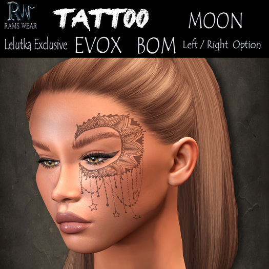 RAMS WEAR.Tattoo -Face- Moon-EVOX