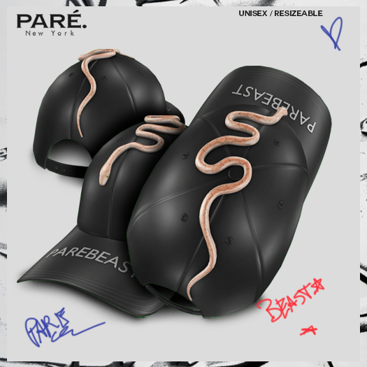 Pare.Ramos Serpent Cap - Onyx