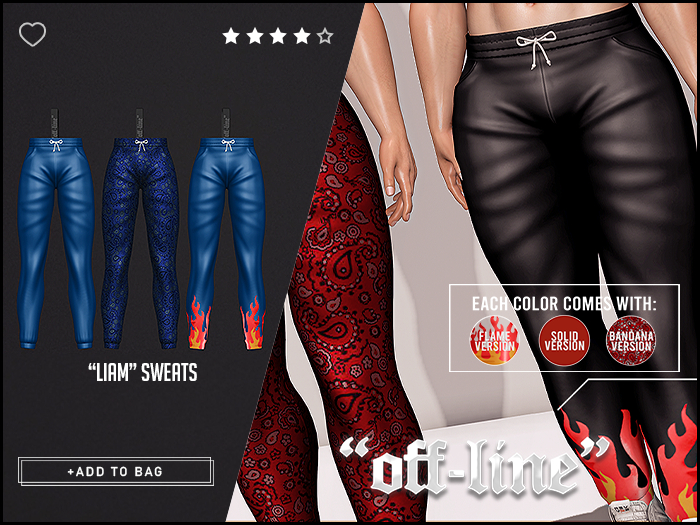 "Off-Line" x "Liam" Sweats / Blue
