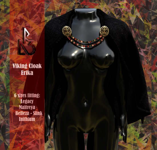 //R3D// Cloak Erika - Black