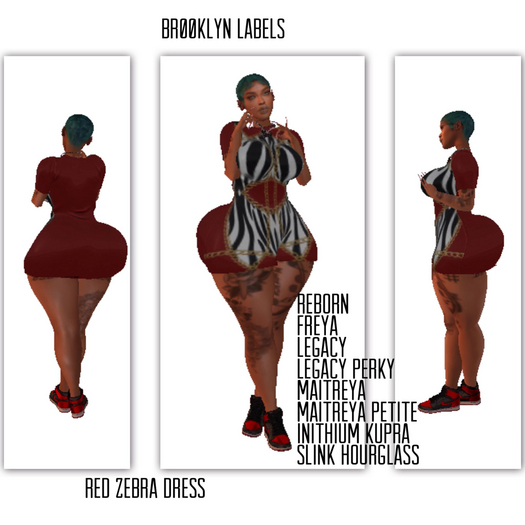 [BROOKLYN LABEL'S]RED ZEBRA DRESS outfit