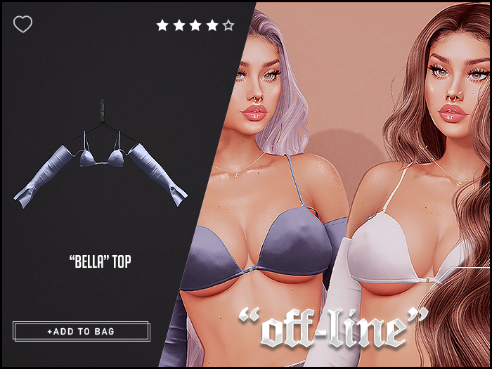 "Off-Line" x "Bella" Top / Periwinkle