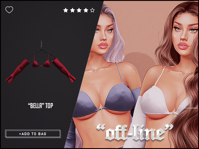 "Off-Line" x "Bella" Top / Red