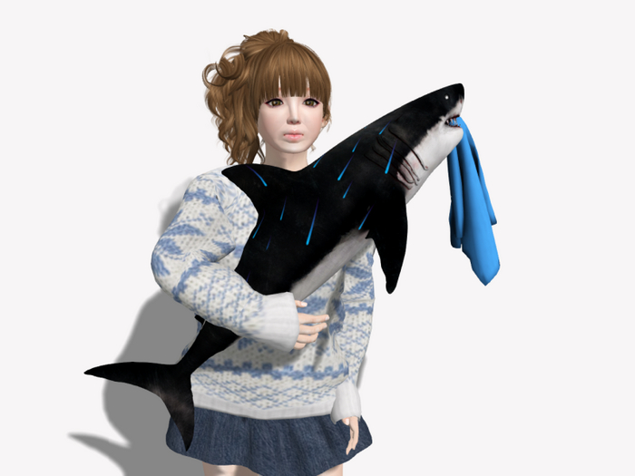 39-5 Shark Doll Box  NEW