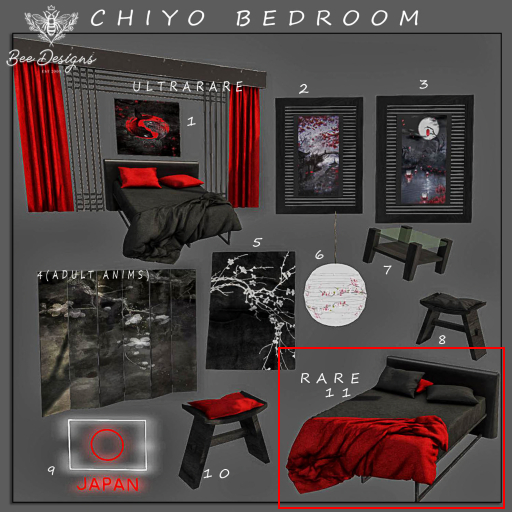11 Bee Designs Chiyo Bedroom RARE