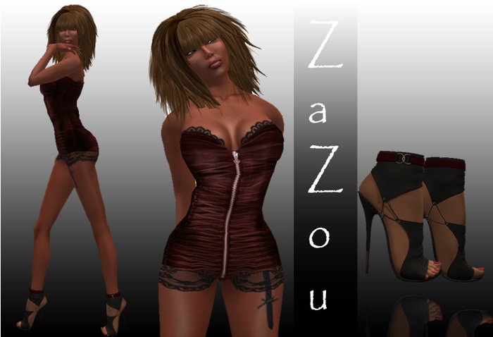  ZaZou Chicaaaaa Complete Outfit incl Heels with HUD 4